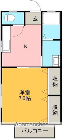 コスモスクエア山階(1DK/2階)の間取り写真