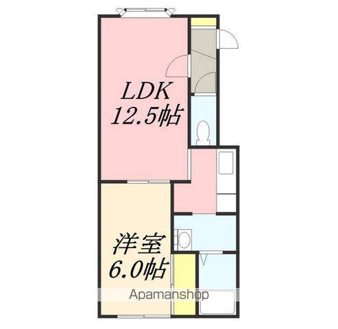 ルミエール入船(1LDK/2階)の間取り写真