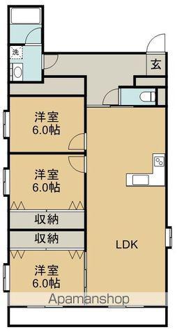 エストアールⅡ(3LDK/3階)の間取り写真