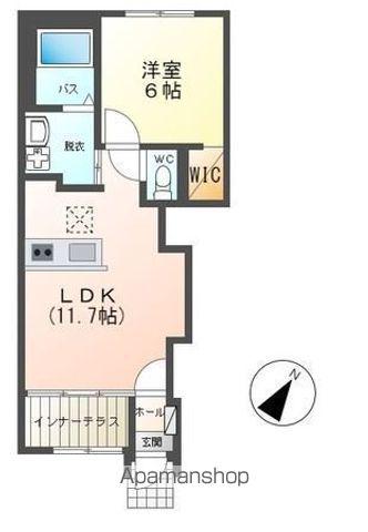 シェル グローリーA棟(1LDK/1階)の間取り写真