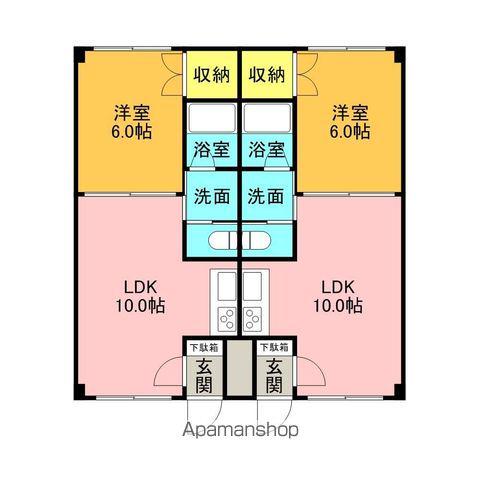 ピュアパレス豊川(1LDK/5階)の間取り写真