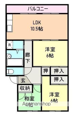 グランドゥール(3LDK/4階)の間取り写真