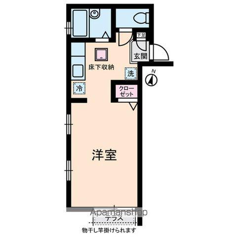 ちきゅうハウス(1K/1階)の間取り写真