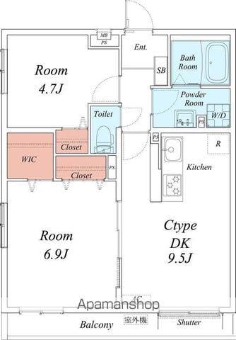 リブリ・クリックⅠ(2DK/3階)の間取り写真