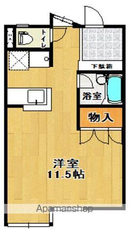 CASA LOGGIA(ワンルーム/1階)の間取り写真