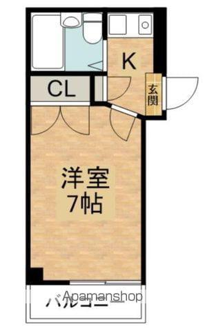 ロア・デ・ロア(1K/4階)の間取り写真