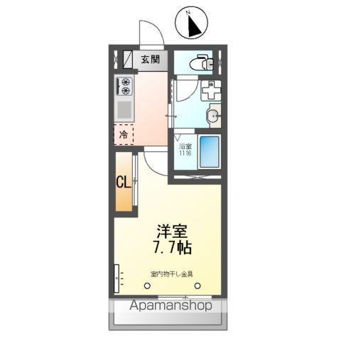 OCEANCOASTTSUDANUMAオーシャンコーストツダヌ(1K/3階)の間取り写真