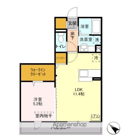 フィレンツェ(1LDK/2階)の間取り写真