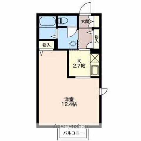 トレジャーハウス(1K/2階)の間取り写真