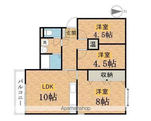 タウンハウスKUDOH(3LDK/3階)の間取り写真