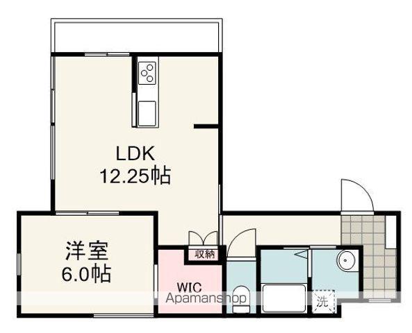 アーナーウッド上石町(1LDK/1階)の間取り写真