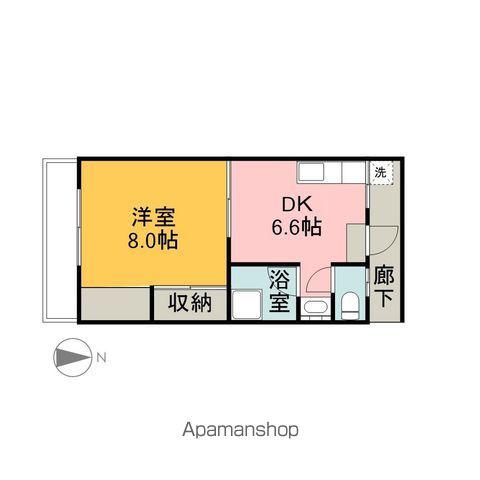 奥井アパートB(1DK/1階)の間取り写真