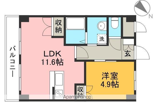 セゾン・コアTN(1LDK/1階)の間取り写真