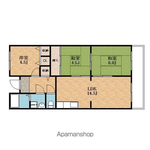 アーバンライフ二色(3LDK/3階)の間取り写真