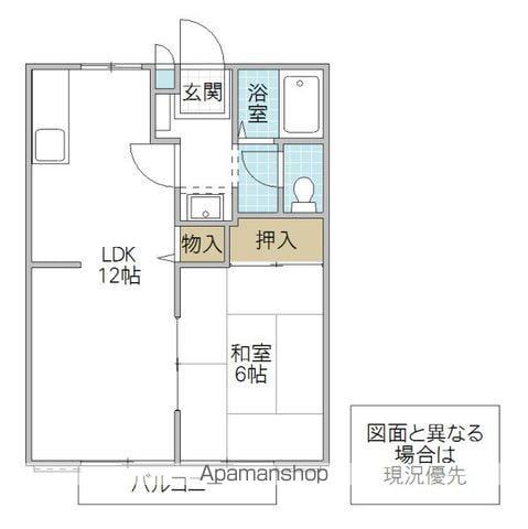 ジュンハイツ(1LDK/2階)の間取り写真