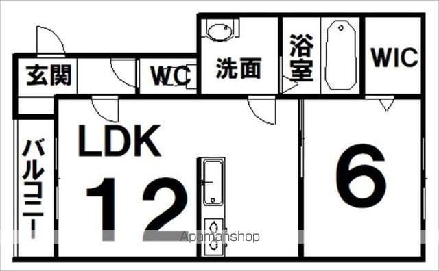 RUBYⅥ(1LDK/2階)の間取り写真