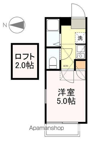 ブリティッシュヒルズ旭ヶ丘(1K/2階)の間取り写真