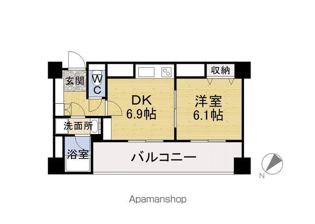 ファミール大手町(1DK/10階)の間取り写真