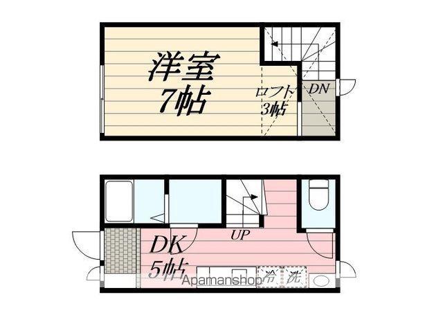 LOFT SOLALA(1SDK/1階)の間取り写真