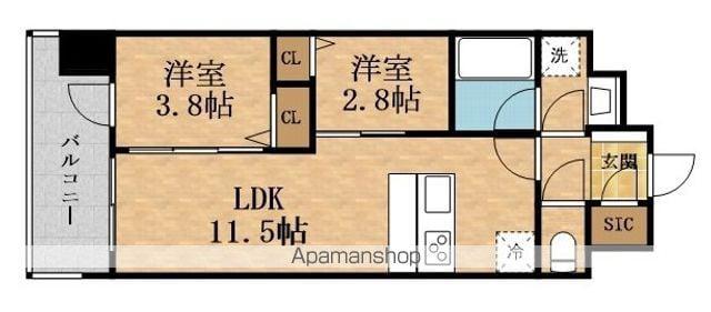 SPLENDIDE大阪イースト(2LDK/6階)の間取り写真