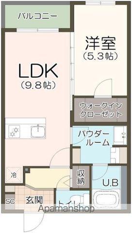 アルカンシエル泉(1LDK/4階)の間取り写真
