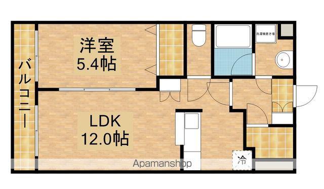 アンソレイユⅢ(1LDK/1階)の間取り写真