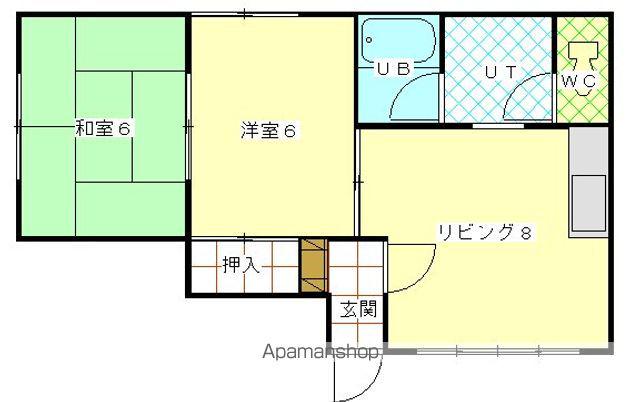 三共ハイツ(2DK/2階)の間取り写真