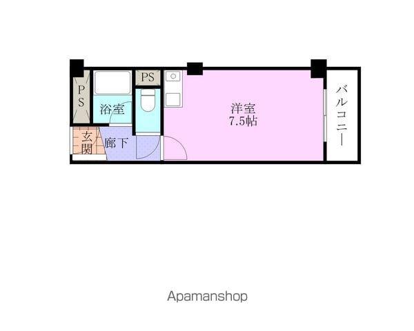 栄和マンション春木Ⅱ(ワンルーム/4階)の間取り写真