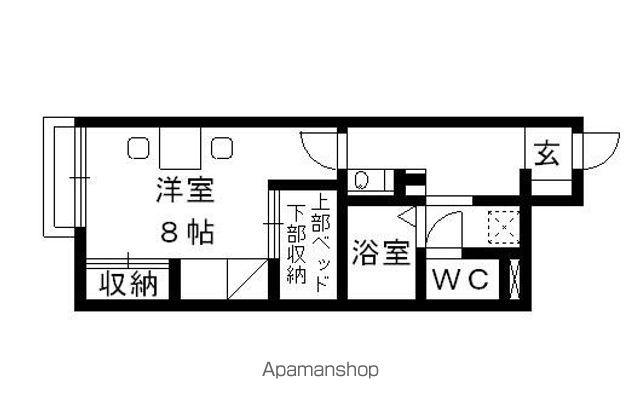 レオパレス北山(1K/1階)の間取り写真