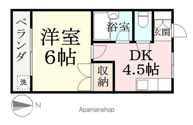 クーネルハイツ1(1DK/2階)の間取り写真