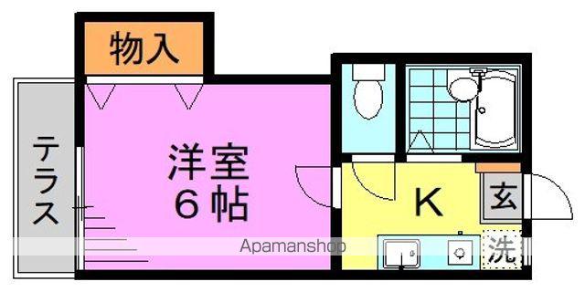 エステル(1K/1階)の間取り写真