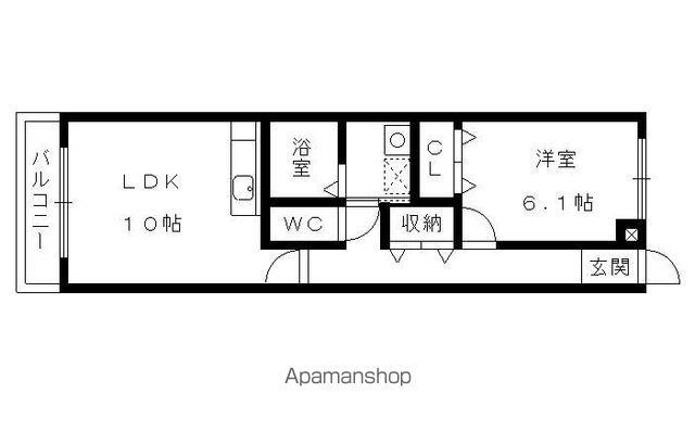 アンフィニ(1LDK/2階)の間取り写真