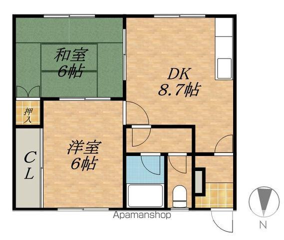 コーポ426(2DK/1階)の間取り写真