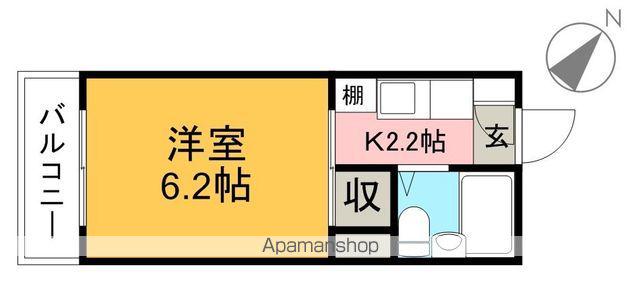 プラセール(1K/2階)の間取り写真