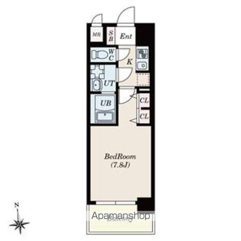 S-RESIDENCE桜本町AWESOME(1K/5階)の間取り写真