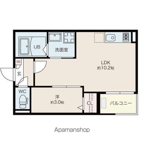 JACK HANAZONOⅠ(1LDK/1階)の間取り写真