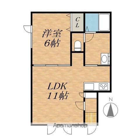 ロイヤルキング(1LDK/2階)の間取り写真