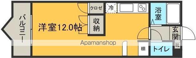 レジデンスコア(ワンルーム/2階)の間取り写真