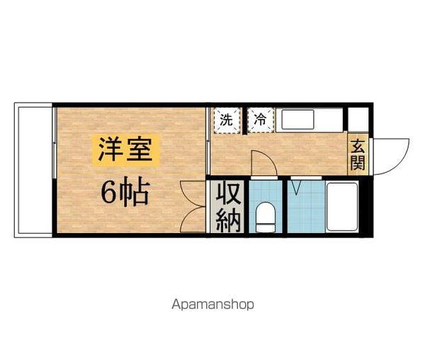 WIN小谷田Ⅱ(1K/1階)の間取り写真