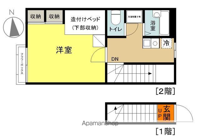 ヨモヨモハイツ(1K/2階)の間取り写真
