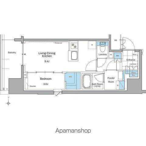 ルフォンプログレ赤羽マークス(1LDK/10階)の間取り写真