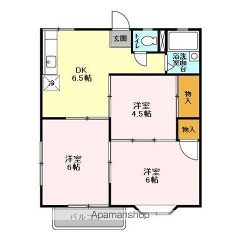 アネックスU4(3DK/1階)の間取り写真