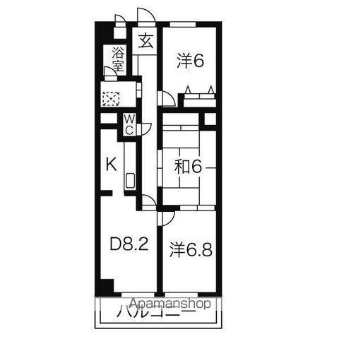 サニーコート矢田(3DK/5階)の間取り写真
