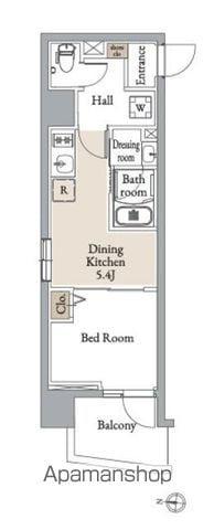 グランカーサ住吉Ⅲ(1DK/3階)の間取り写真