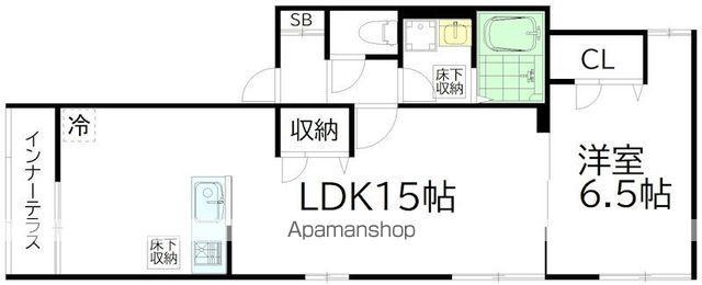 マートリエ(1LDK/1階)の間取り写真