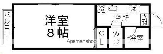CASA泉(1K/1階)の間取り写真