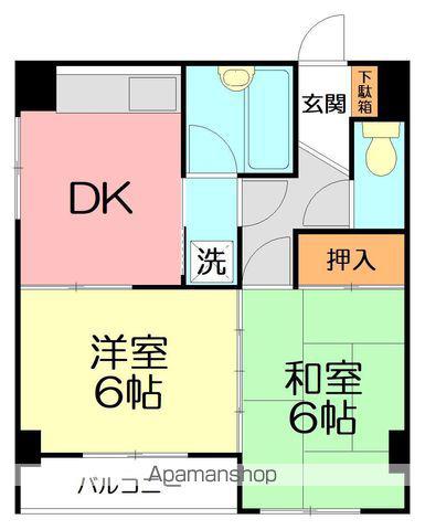 JLBグランエクリュ(2DK/3階)の間取り写真