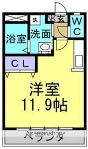 サンヒルズ広坂(ワンルーム/2階)の間取り写真