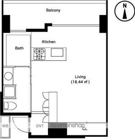 OZ ALLOGGIO(ワンルーム/8階)の間取り写真