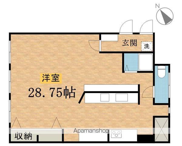 横浜線 八王子駅 徒歩15分 4階建 築35年(ワンルーム/2階)の間取り写真